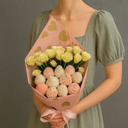 Клубничный букет "Триумф"- малый