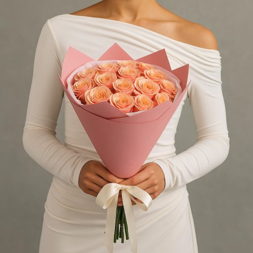 Букет «Персиковое утро»